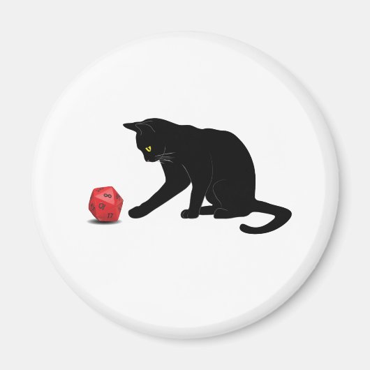 Catの転がサイコロRPGロールのゲ遊ームGaming Lov マグネット (正面)