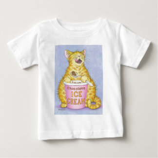 CATはアイスクリームを食べます ベビーTシャツ