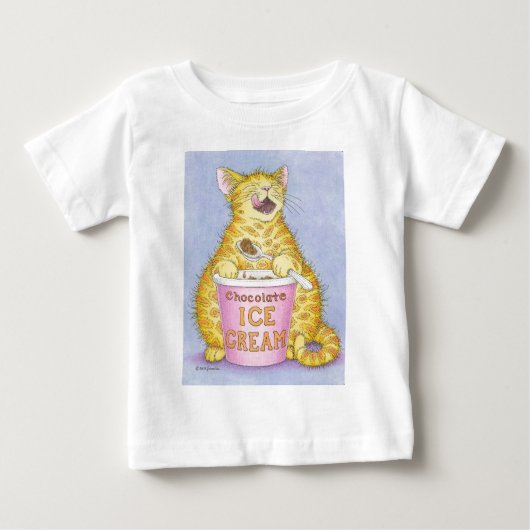 CATはアイスクリームを食べます ベビーTシャツ (正面)
