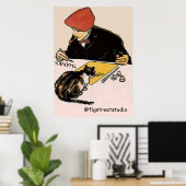 Catアーティスト、編集文字 ポスター (ホームオフィス)