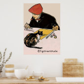 Catアーティスト、編集文字 ポスター (キッチン)