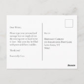 Catエレガント引っ越しましたピンクの住所の変更 ポストカード (裏面)