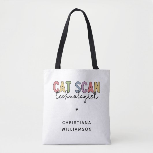 CATカスタムスキャン技術者CT技術ギフト トートバッグ (正面)