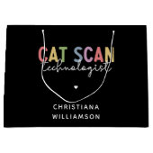 CATカスタムスキャン技術者CT技術ギフト ラージペーパーバッグ (正面)