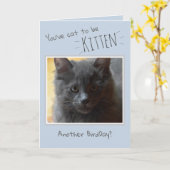 Catカードからのハッピーバースデー カード (黄色い花)