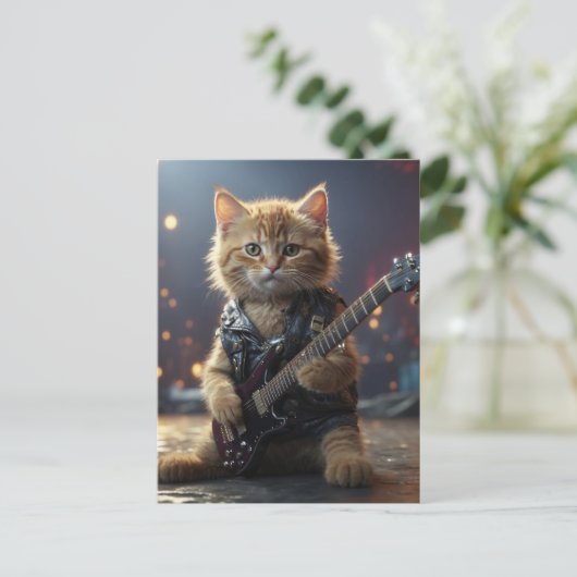 CATギタ遊ー葉書 ポストカード (スタンド正面)