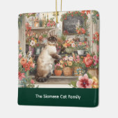 Catクリスマスフラワーアレンジメントバイフローリスト紙 セラミックオーナメント (左)