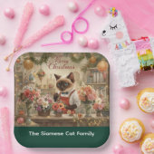 Catクリスマスフラワーアレンジメントバイフローリスト紙 ペーパープレート (パーティー)