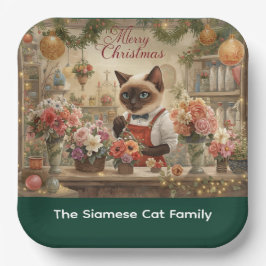 Catクリスマスフラワーアレンジメントバイフローリスト紙 ペーパープレート