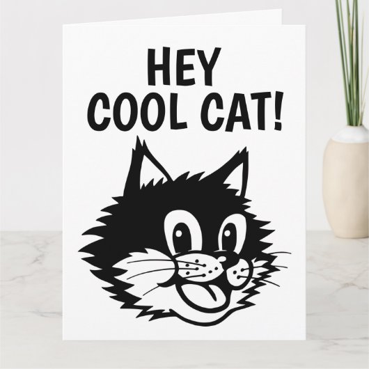 CATクール誕生日カード カード (正面)