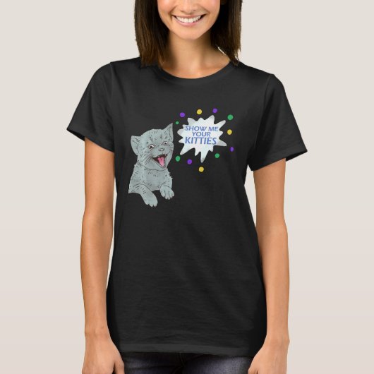 Catグラフィックの猫ちゃんおもしろいを表示 Tシャツ (正面)