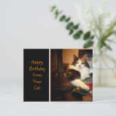 Catグリーティングポストカードからのハッピーバースデー ポストカード (スタンド正面)