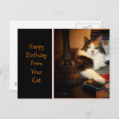 Catグリーティングポストカードからのハッピーバースデー ポストカード (正面/裏面)