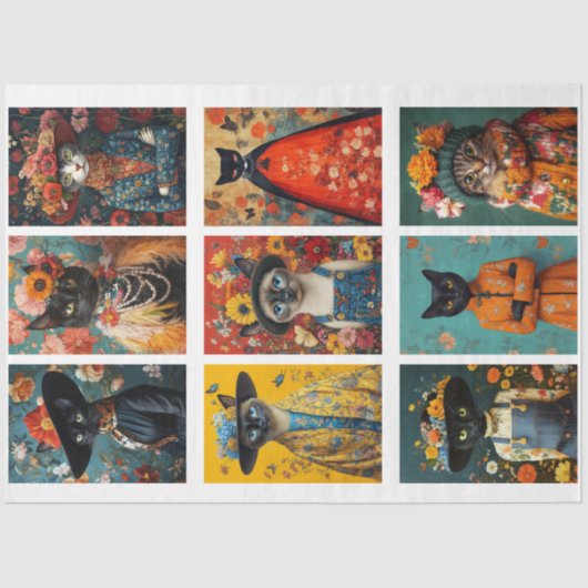 Catコラージュ小さなプロジェクトのジャンクジャーナルの切り離し 薄葉紙 (正面)