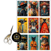 Catコラージュ小さなプロジェクトのジャンクジャーナルの切り離し 薄葉紙