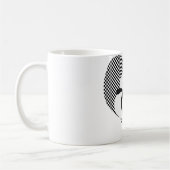 CATテール – ラブ白黒 コーヒーマグカップ (左)