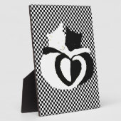 CATテール – ラブ白黒 フォトプラーク (側面)