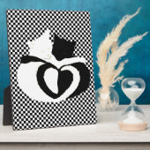 CATテール – ラブ白黒 フォトプラーク (側面)