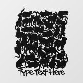 Catデカールのパーソナライズされた黒いCatウィンドウデカール ウィンドウサイン (シート)