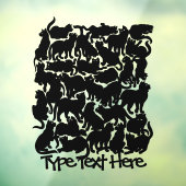 Catデカールのパーソナライズされた黒いCatウィンドウデカール ウィンドウサイン (シート3)