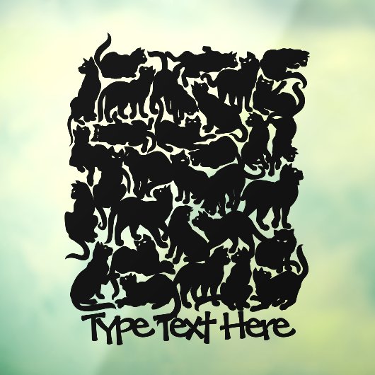 Catデカールのパーソナライズされた黒いCatウィンドウデカール ウィンドウサイン (シート3)