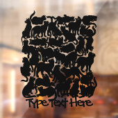 Catデカールのパーソナライズされた黒いCatウィンドウデカール ウィンドウサイン (シート2)