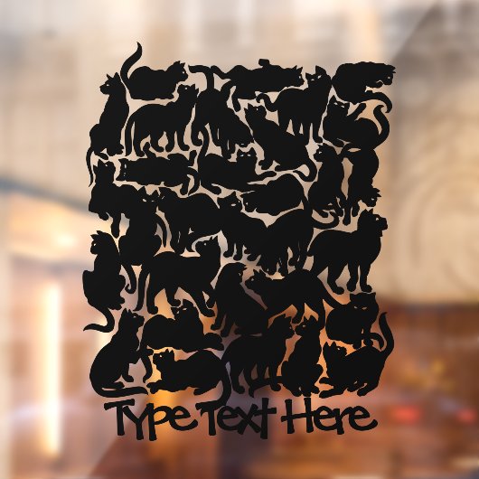 Catデカールのパーソナライズされた黒いCatウィンドウデカール ウィンドウサイン (シート2)