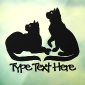 Catデカールのパーソナライズ猫好き・ウィンドウデカール ウィンドウサイン (シート3)