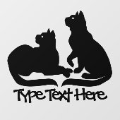 Catデカールのパーソナライズ猫好き・ウィンドウデカール ウィンドウサイン (シート)