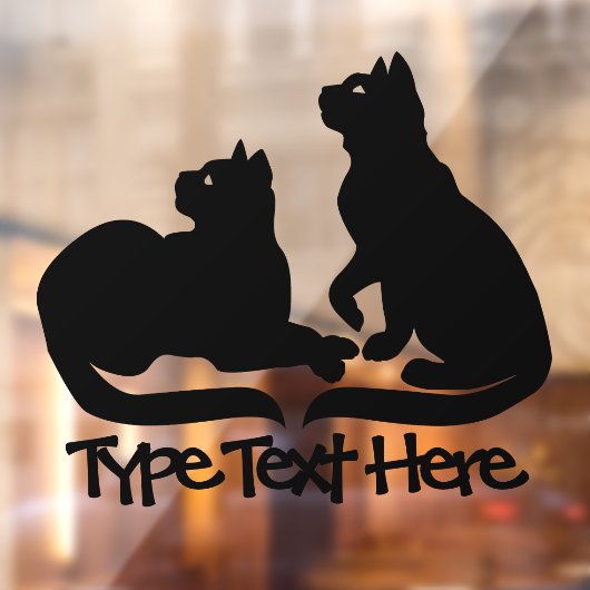 Catデカールのパーソナライズ猫好き・ウィンドウデカール ウィンドウサイン (シート2)