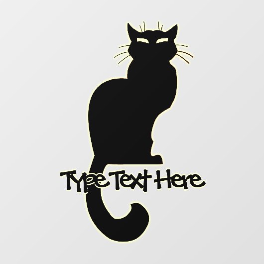 Catデカールのパーソナライズ猫好き・ウィンドウデカール ウィンドウサイン (シート)