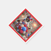 CATバーベキューパーティー7月4日インディペンデンスデー スタンダードカクテルナプキン (角)