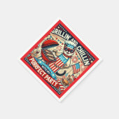 CATバーベキューパーティー7月4日インディペンデンスデー スタンダードカクテルナプキン (角)