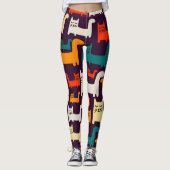 Catパターンレギンス レギンス (正面)