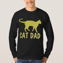 CATパパブラックメンズTシャツ