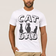 CATパパ、メンズ猫好きTシャツ