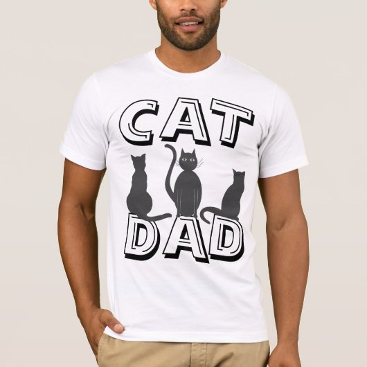 CATパパ、メンズ猫好きTシャツ Tシャツ (正面)