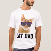 CATパパTシャツサンガおもしろいラス Tシャツ (正面)