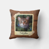 Catフォトフレーム素朴パーソナライズされた装飾用クッション クッション (裏面)