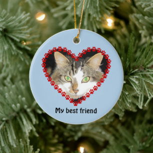 Catメモリーポープリント名photo セラミックオーナメント