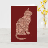 Catヴィンテージフローラカードシリーズ11 カード (黄色い花)