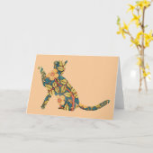 Catヴィンテージフローラカードシリーズ15 カード (黄色い花)