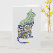 Catヴィンテージフローラカードシリーズ1 カード (黄色い花)