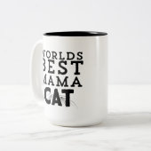 Cat世界の最も最高のなママ ツートーンマグカップ (正面左)