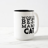 Cat世界の最も最高のなママ ツートーンマグカップ (正面右)