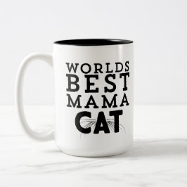 Cat世界の最も最高のなママ ツートーンマグカップ