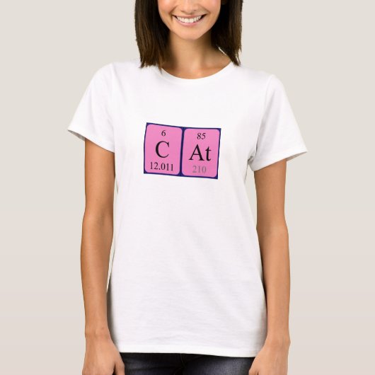 Cat周期表名のシャツ Tシャツ (正面)