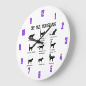 CAT尾訳者 ラージ壁時計 (傾斜)