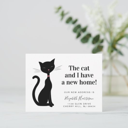 Cat引っ越しましたの新しいアドレス 案内ポストカード (スタンド正面)