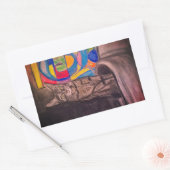 Cat抽象化 長方形シール (封筒)